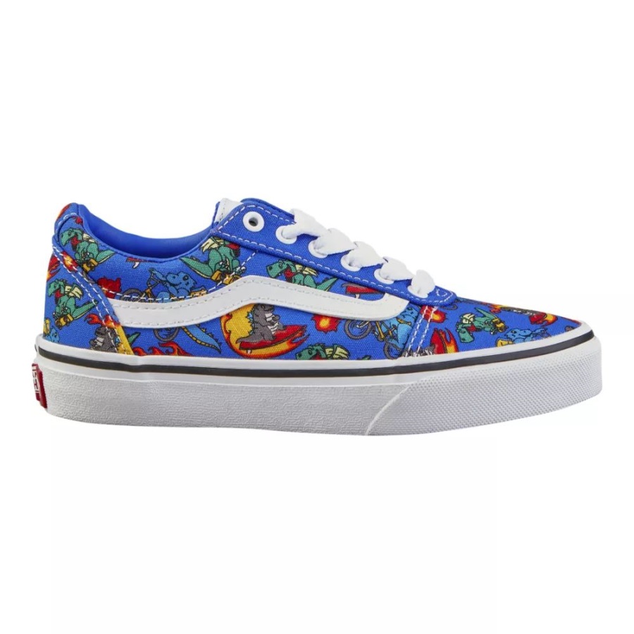Vans Kids' Pre-School Ward Dragon Explorer Skate Shoes Sneakers Boys' Dazzling Blue-White