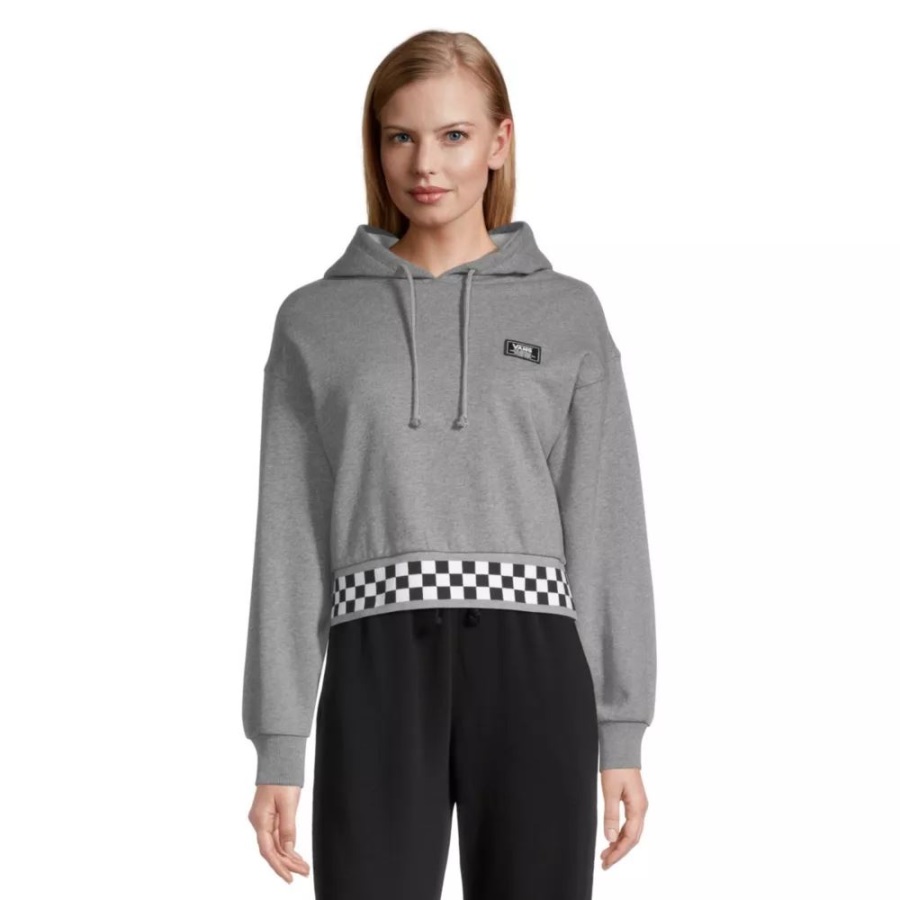Vans Women's Boom Boom 88 Crop Hoodie Grey Heather