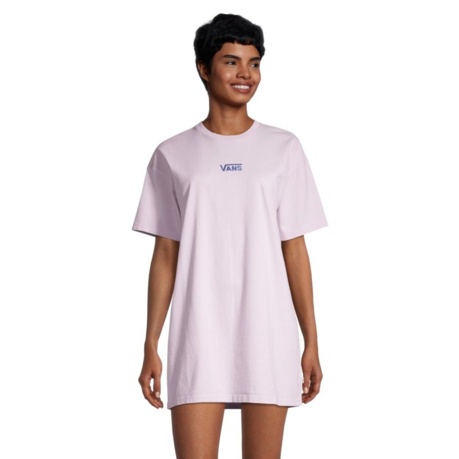Vans Women's Center Vee Tee Dress Lavender Fog