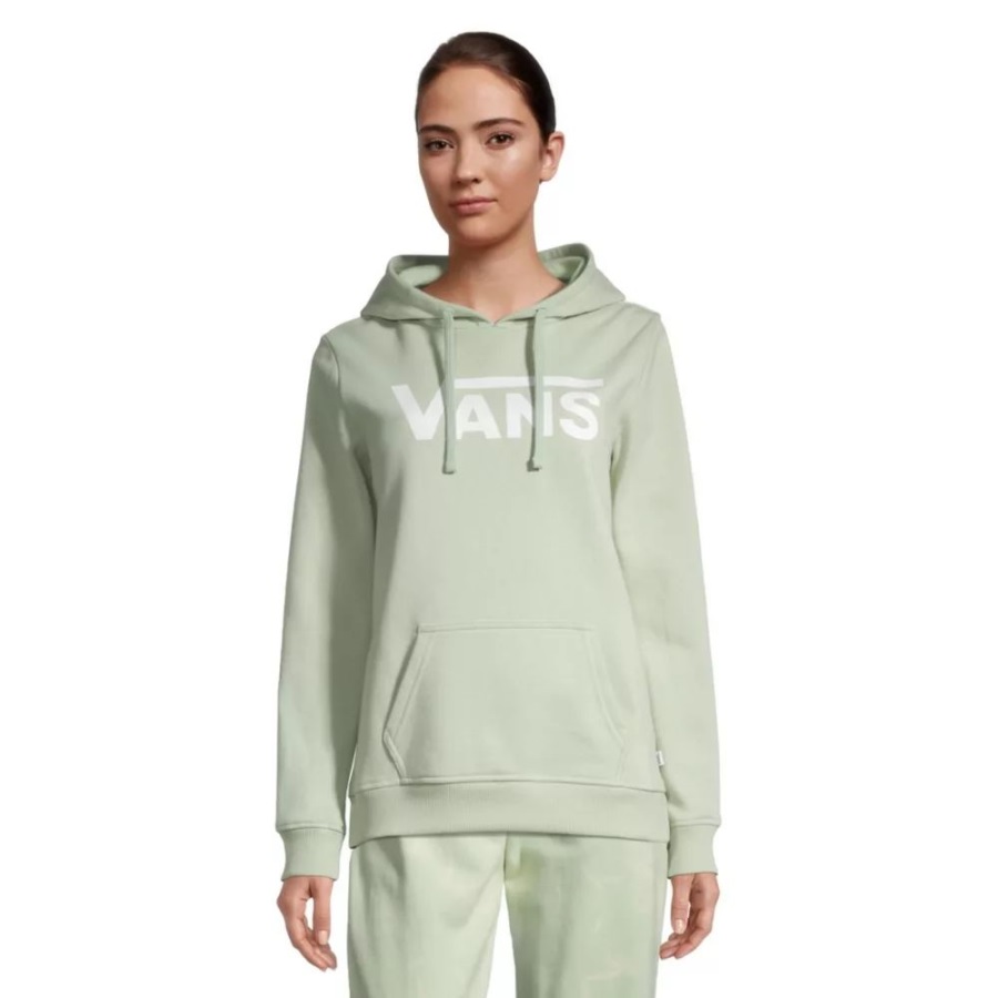 Vans Women's Classic V Pullover Hoodie Celadon Green