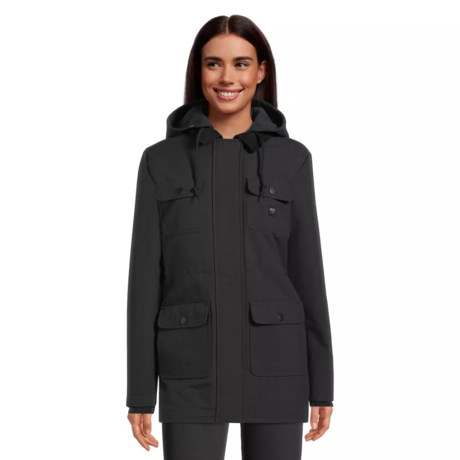 Vans Women's Drillcore Long II MTE Winter Jacket Long Insulated Synthetic Hooded Black