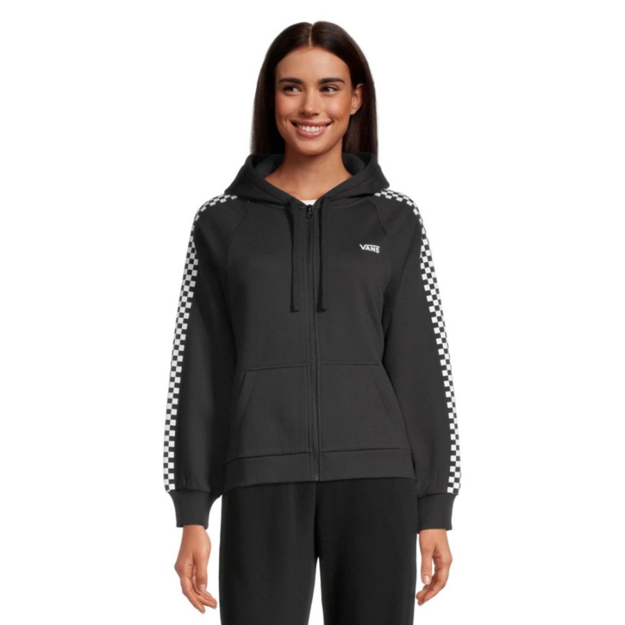 Vans Women's Funniest Times Long Sleeve Zip Hoodie Black