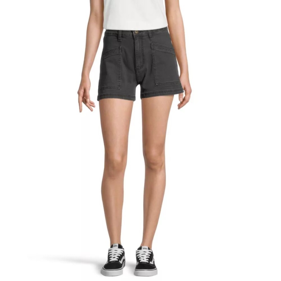 Vans Women's Jessie Black Denim Shorts Washed Black