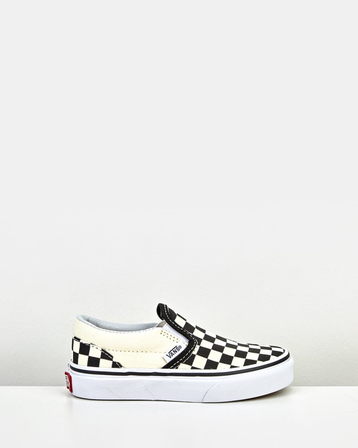 Vans Classic Slip Ons Youth Black-White