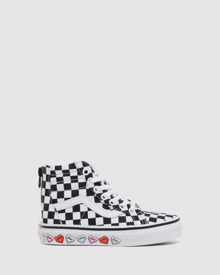 Vans Sk8-Hi Zip Candy Hearts Youth Black-White