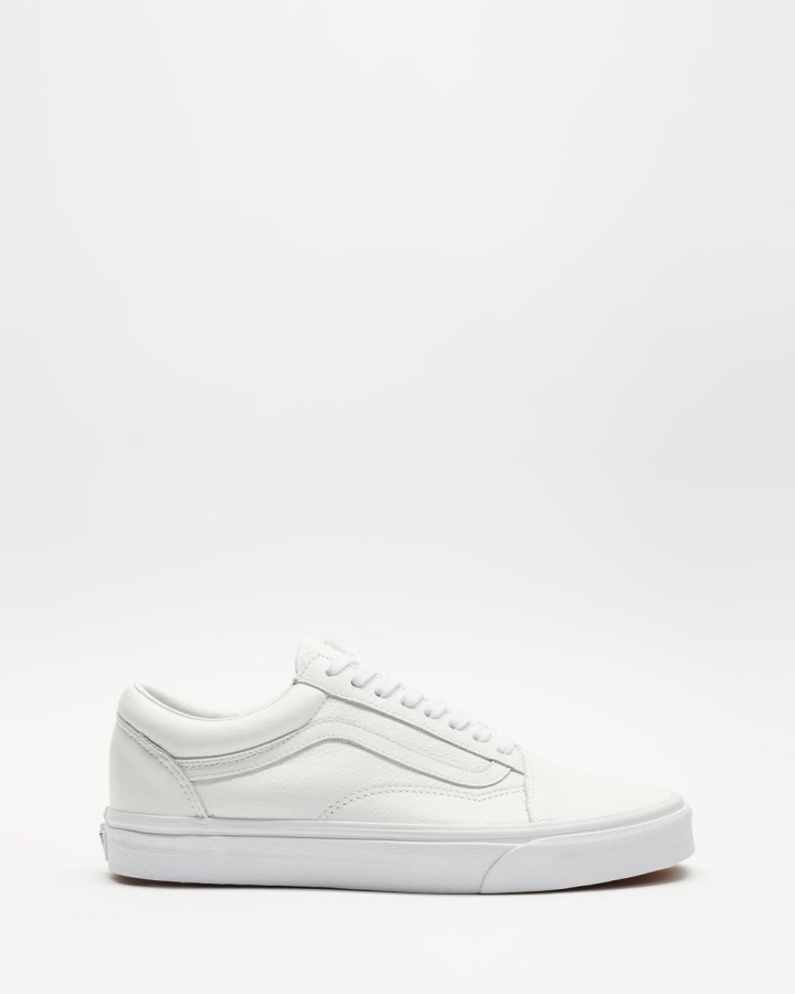 Vans Old Skool Leather - Unisex White Mono