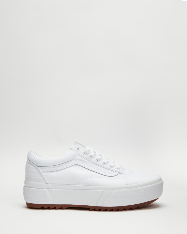 Vans Old Skool Stacked (Canvas) - Unisex True White