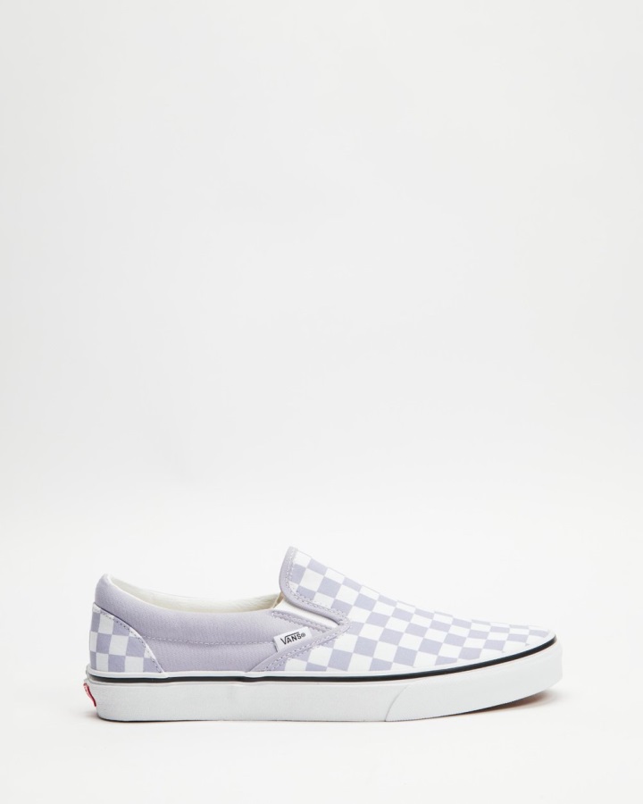 Vans Classic Slip-On Checkerboard - Unisex Languid Lavender-True White