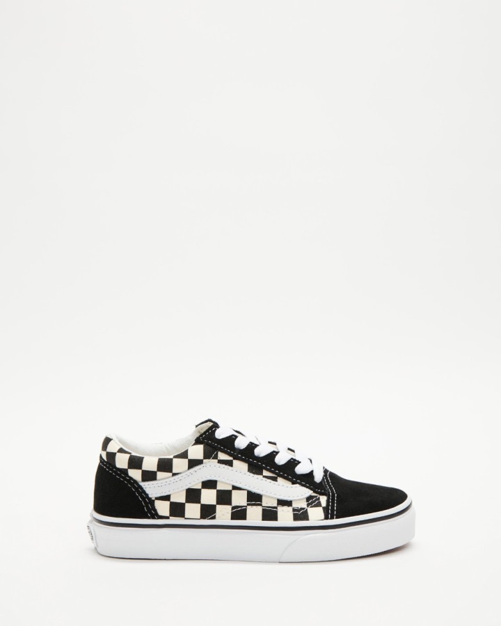 Vans Kids Old Skool Primary Check Black-White