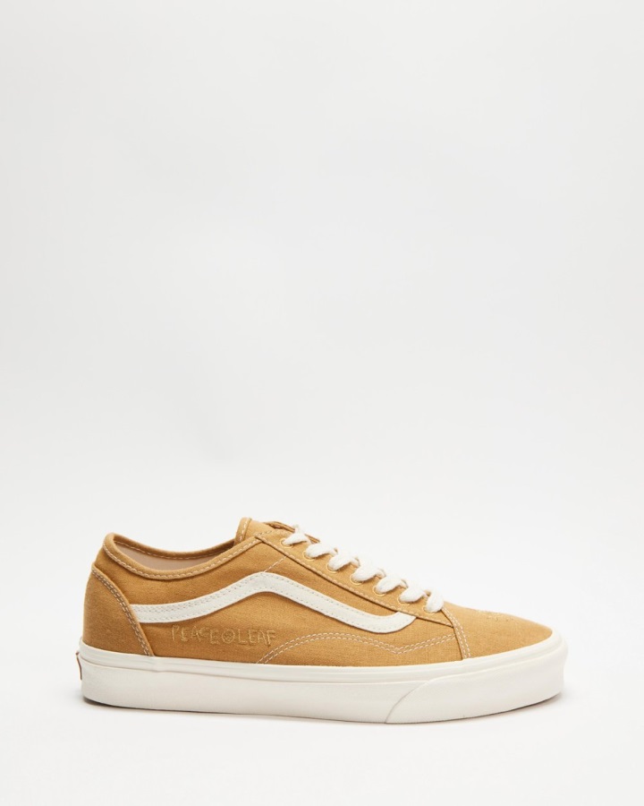 Vans Eco Theory Old Skool Tapered Shoes - Unisex Mustard Gold-True White