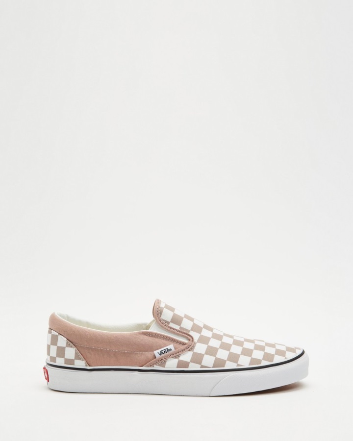 Vans Classic Checkerboard Slip-Ons - Unisex Etherea-True White