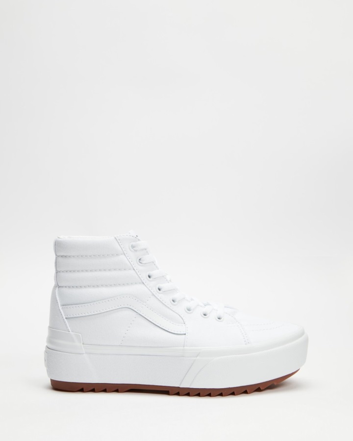 Vans Sk8-Hi Stacked Canvas - Unisex True White